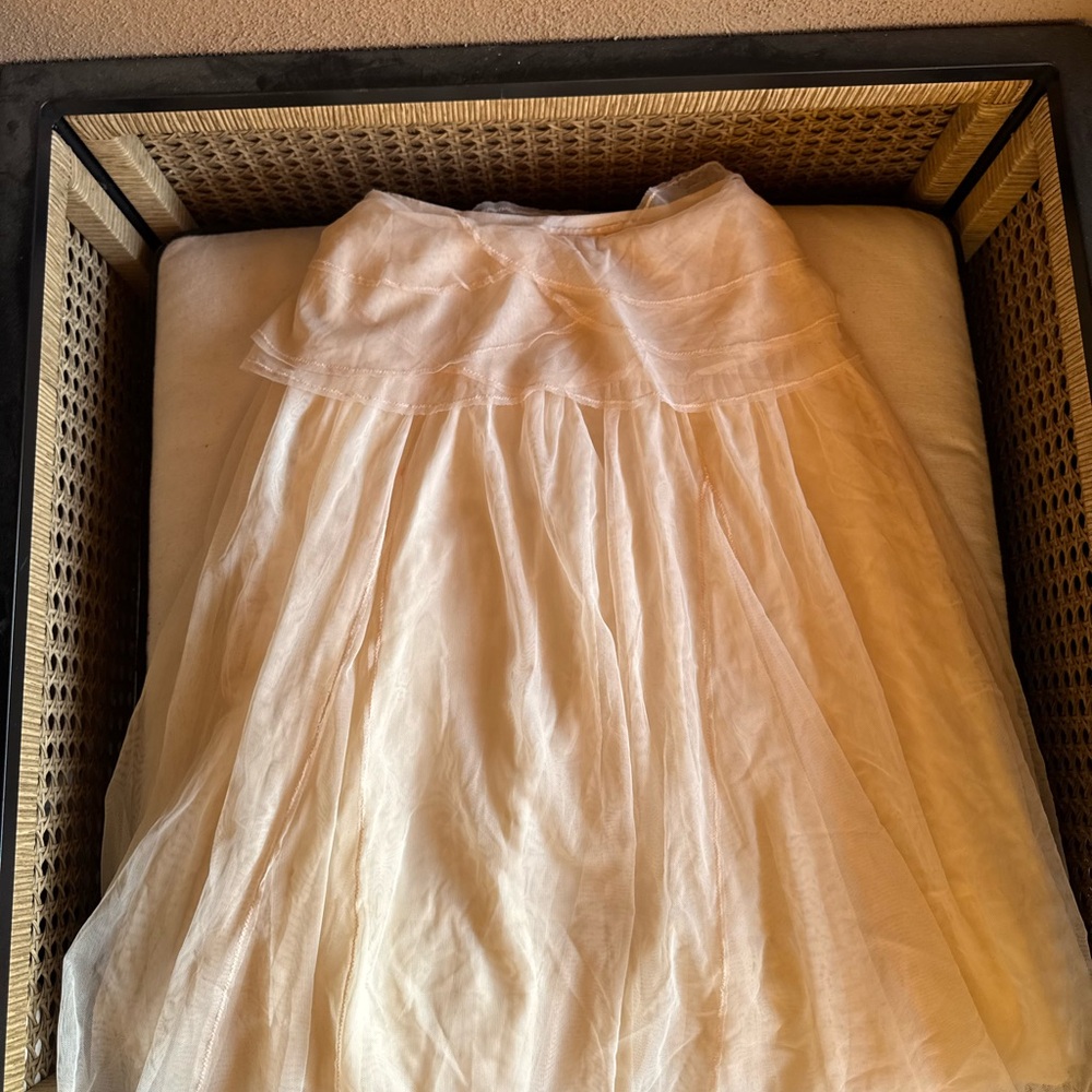 Lux Pink Maxi A-Line Pleated Skirt